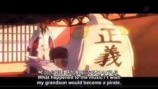 One Piece  Garp and Aokiji past  funniest subtitle [upl. by Alimak]