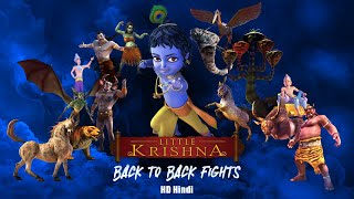 Little Krishna Back to Back Fights with Demons [upl. by Odrarebe]