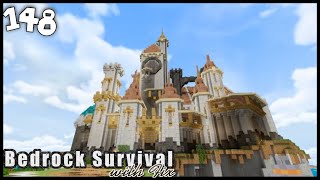 MAKING MY DIORITE CASTLE BEAUTIFUL  Bedrock Survival 148 Minecraft  Single Player  Lets Play [upl. by Atiroc326]