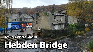 Hebden Bridge West Yorkshire  Town Centre Walk 2020 [upl. by Lamp46]