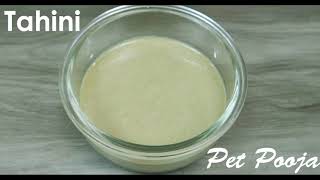 Easy Homemade Tahini Recipe  How to make Tahini [upl. by Aralk978]