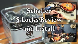 How To Install Schaller SLocks Review and Unboxing by Scott Sill on A Gibson ESLes Paul Bass [upl. by Ebba825]