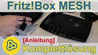 Anleitung WLAN MESH einrichten mit 2 FritzBoxen über Kabel amp Repeater [upl. by Phineas]