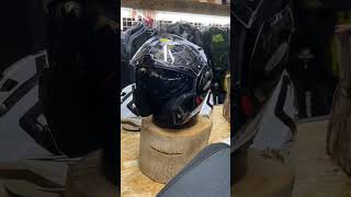 SCORPION EXO TECH EVO ANIMO BLACKWHITE HELMET AT MOTORCYCLE ESSENTIALS [upl. by Yelsehc]