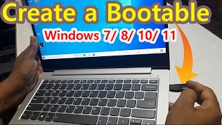 How To Create A Windows 7 8 10 11 Bootable Pendrive  Bootable Pendrive Kaise Banaye [upl. by Eisus359]