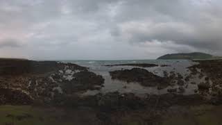 16K 360° VR Jejus Volcanic Pathway Low Tide at Jeongju Harbor near Hamdeok Beach [upl. by Elo]