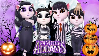 MY TALKING ANGELA 2  The Family Addams  Halloween party  New Update  Cosplay Makeover [upl. by Campman]