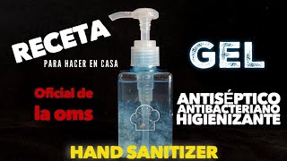 🖐 Desinfectante de manos casero en gel y liquido EN CASA [upl. by Llebiram]