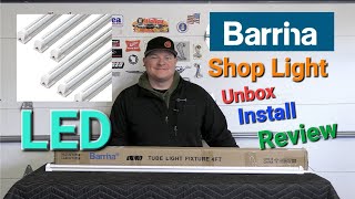 Barrina LED 4 Foot Shop Lights Unbox Install Review [upl. by Corron909]