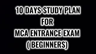 Last 10 days study plan for beginners lbs mca entrance exam [upl. by Aistek]