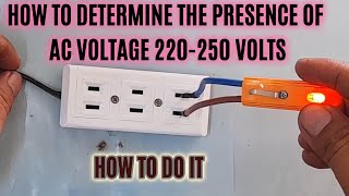 AC VOLTAGE 220250 VOLT OUTLET  HOW TO TEST LIVE AC VOLTAGE [upl. by Ikcir323]