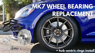 How to change rear wheel bearing VW GOLF 5 TUTORIAL  AUTODOC [upl. by Soule588]