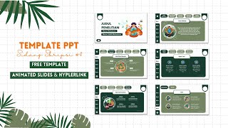 Template PPT Sidang Skripsi 4  Free Template  Animated Slides  Hyperlink [upl. by Bremer]