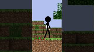 Sttickman in Minecraft  EP1 stickman game minecraft minecraftshorts minecraftanimation [upl. by Akemed]