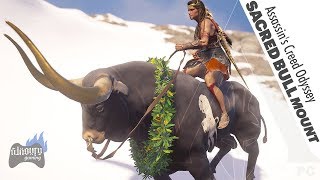 Sacred Bull Mount Gameplay Showcase  Assassins Creed Odyssey ♫ [upl. by Emmi877]