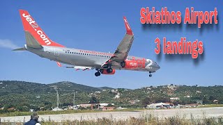 Low landing at Skiathos Airport [upl. by Apul]