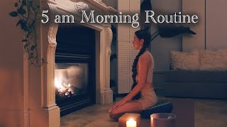 MY 5AM HOLISTIC MORNING ROUTINE Mindfulness Workout Skincare Haircare amp More ☀️ [upl. by Llenet520]