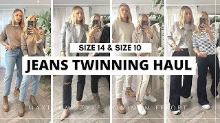 JEANS TWINNING HAUL  Size 14 amp Size 10  Jeans for all Body Shapes Tall amp SHORT OPTIONS [upl. by Assenab]