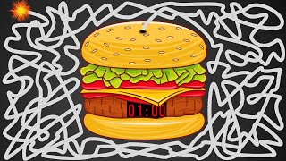 1 Minute Timer Bomb BURGER 🍔 [upl. by Treblihp]