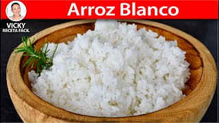 ARROZ BLANCO ARROZ AL VAPOR  Vicky Receta Facil [upl. by Nara]