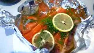 salmon baked in foil [upl. by Nailimixam]