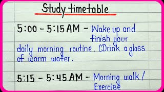 Best timetable for class 12th  Study routine for class 12th  Topper student time table [upl. by Leah]