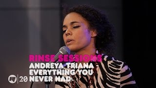 Andreya Triana  Everything You Never Had — Rinse Sessions [upl. by Ramey558]