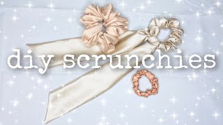 How to Make Scrunchies  DIY Scrunchie Tutorial  3 Styles  3 Easy Ways [upl. by Einnaffit]