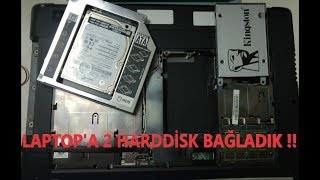 Laptopa 2 Harddisk Bağladık  Laptopa SSD Nasıl Takılır Rehber [upl. by Pasho]