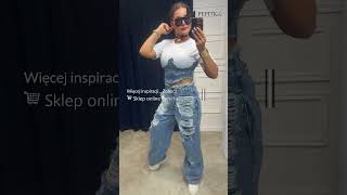 Stylizacja modowa  bluzka jeans z gorsetem 🖤 inspiracjemodowe trendymodowe fashion outfit [upl. by Stan]