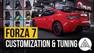 Forza Motorsport 7  All Tuning amp Customization Options  All Driver Gear [upl. by Ailene]