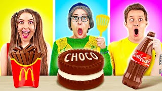 100 LAYERS OF CHOCOLATE CHALLENGE  Crazy Sweets Showdown Giant Food by 123 GO FOOD [upl. by Ecaroh]