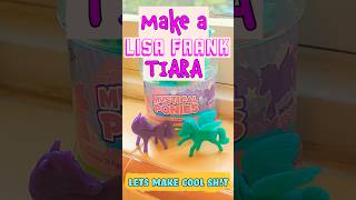 Make a LISA FRANK TIARA from Amazon craft store amp thrift shop DIY craft project [upl. by Beitch469]