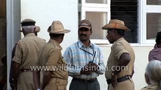 Cops wear cowboy hats  Bahubali hilltop in South India [upl. by Yelhak]