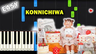 Lagu TIKTOK Konnichiwa Sayonara by NonochanNonoka Murakata Piano Tutorial  EASY [upl. by Albie]