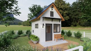 10x13 3x4 Meters Tiny House With Loft Design  12 Sqm Cozy amp Simple Home [upl. by Walrath17]