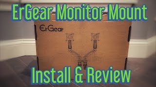 ErGear Dual Monitor Desk Mount Assembly amp Review [upl. by Lorrimer]