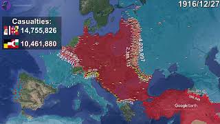 World War I in 1 minute using Google Earth [upl. by Asiret]