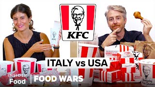 US vs Italy KFC  Food Wars  Insider Food [upl. by Eidderf]