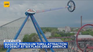 Six Flags Great America to debut new Sky Striker pendulum ride [upl. by Haimerej]