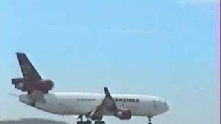 Transmile MD11 Landing Subang Airport Runway 15 [upl. by Ahras]