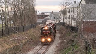 South Coast Rail MC 2010 with freight train on Fall River Line  42024 [upl. by Richter]