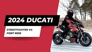 2023 Ducati Streetfighter V4 First ride [upl. by Amerd665]