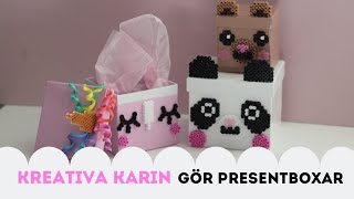 PYSSEL Kreativa Karin gör pärlade presentboxar [upl. by Otila145]