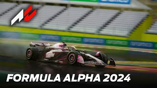 Assetto Corsa  NEW VRC Formula Alpha 2024  Spa Francorchamps RAIN OnBoard  TV Cameras [upl. by Lyndsey]