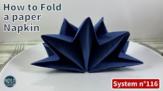 How to fold a paper napkin into a double star  Napkin Folding for Christmas [upl. by Giardap]