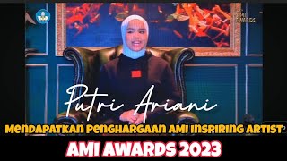 PUTRI ARIANI MENDAPATKAN PENGHARGAAN DI AMI AWARDS 2023😱👏 [upl. by Jorie]