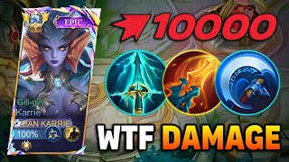 KARRIE 100 BROKEN META DESTROYER BUILD AND EMBLEM🔥 BEST DAMAGE HACK BUILD 2024😱 Must try [upl. by Marte]