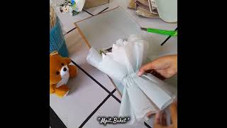 Buket low budget nih gaysbuketbungamurah bouquettutorial diy flowers craft buketmurah [upl. by Nayk]