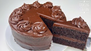 Moist CHOCOLATE CAKE With Cocoa Powder Recipes  Homemade Chocolate Frosting  No Chocolate [upl. by Entwistle140]